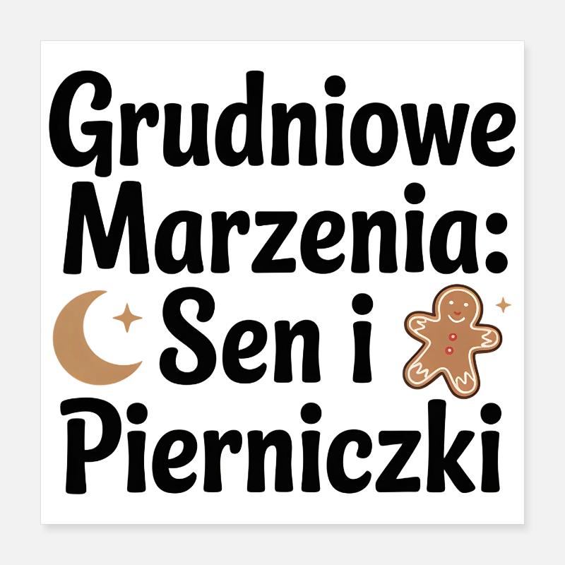 Dezemberträume: Schlaf und Lebkuchen Poster 40x40 cm