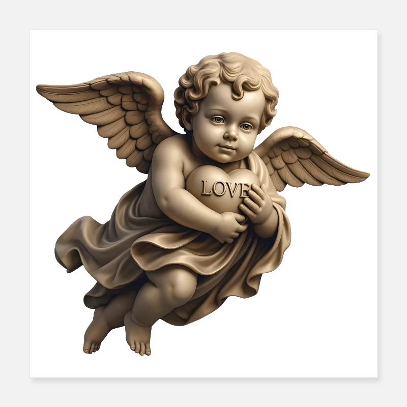 CHERUBINO CUPIDO #1 - pace e amore Poster 40x40 cm