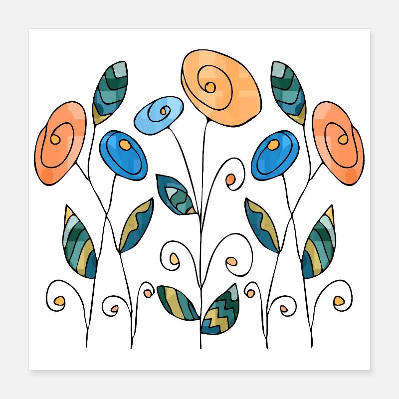 Fleur Poster 40 x 40 cm