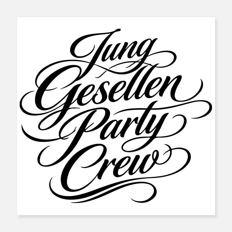 Bachelor Party Crew Jga Poster 16" x 16" (40x40 cm)