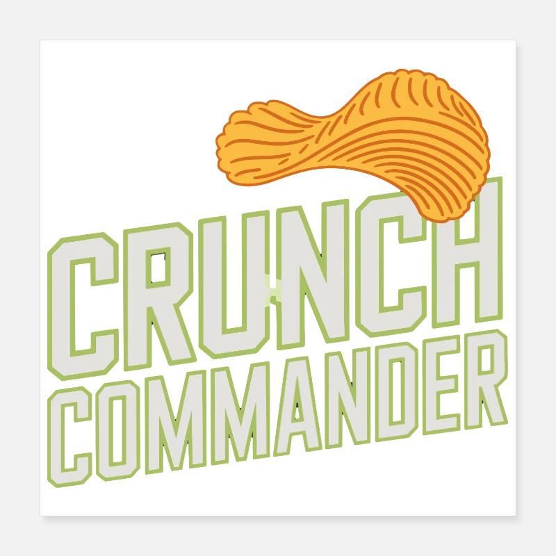  Crunch Commander Knabber Chips Fan Snack Poster 40x40 cm