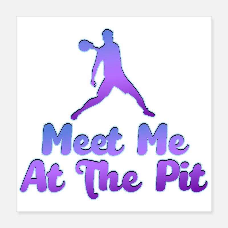 Retrouve-moi au Tee de basket The Pit Poster 40 x 40 cm