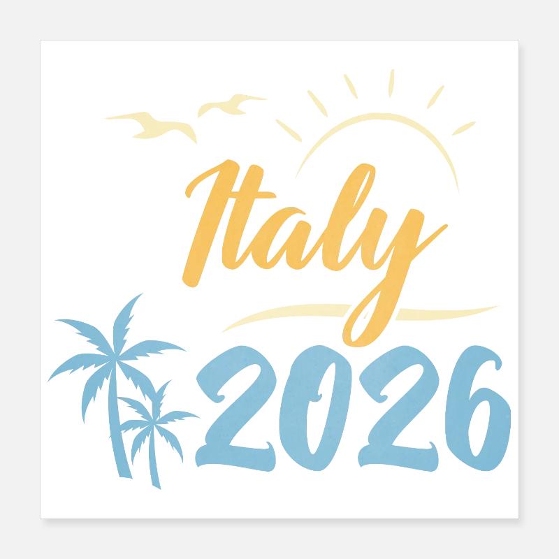 Italy 2026 Poster 16" x 16" (40x40 cm)