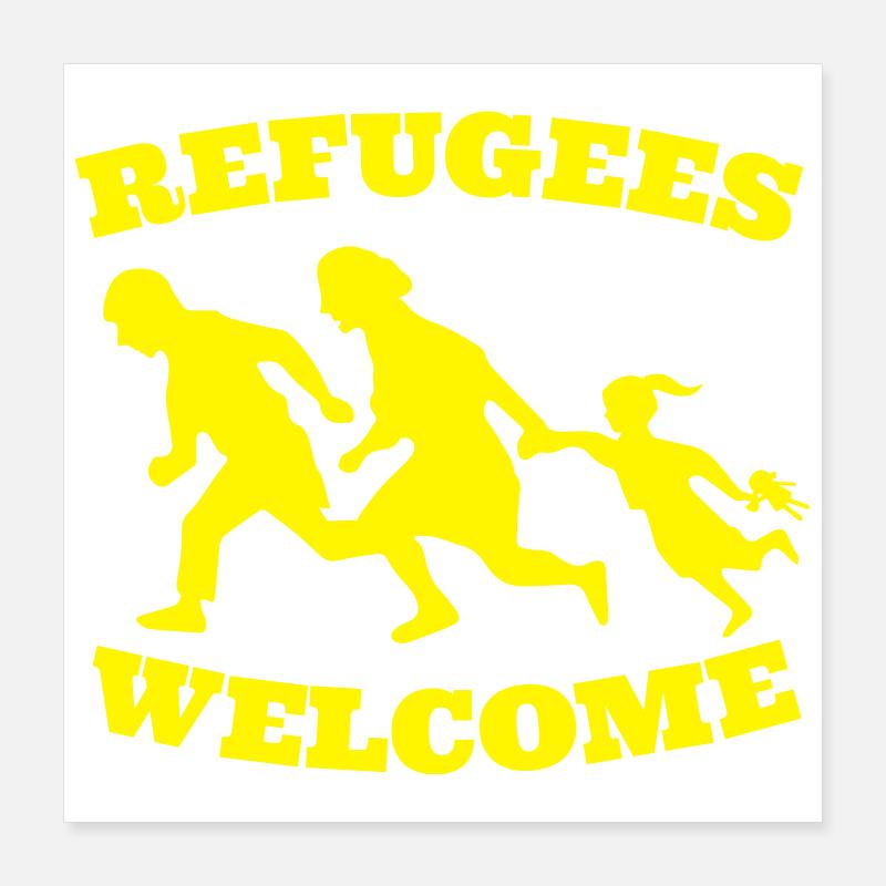 refugees welcome asyl Poster 40x40 cm