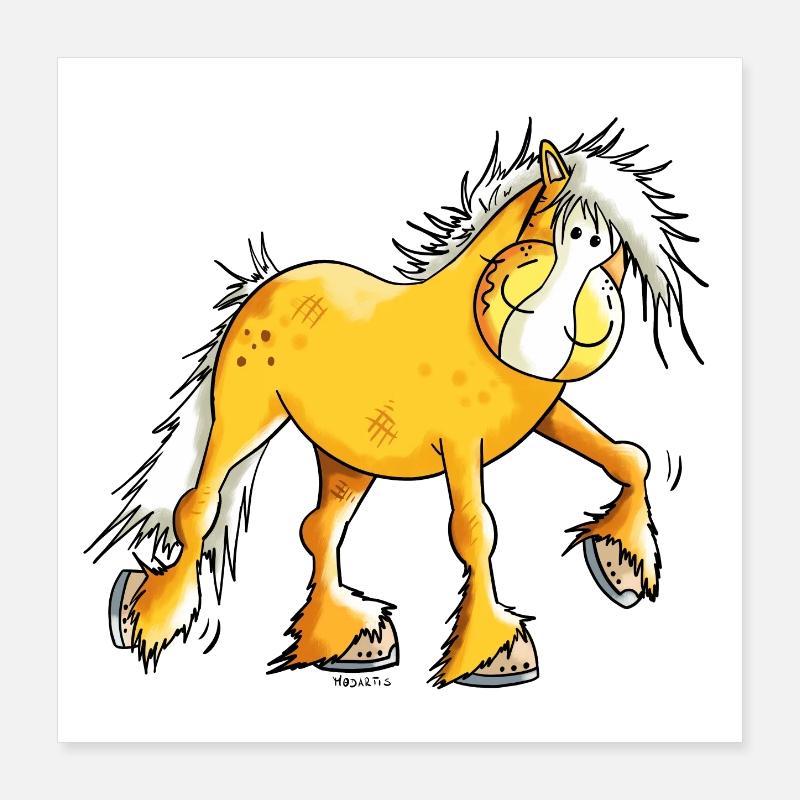 Hera der Haflinger Poster 40x40 cm