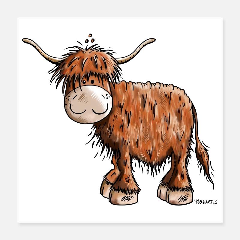 Highland Cattle Poster 16" x 16" (40x40 cm)