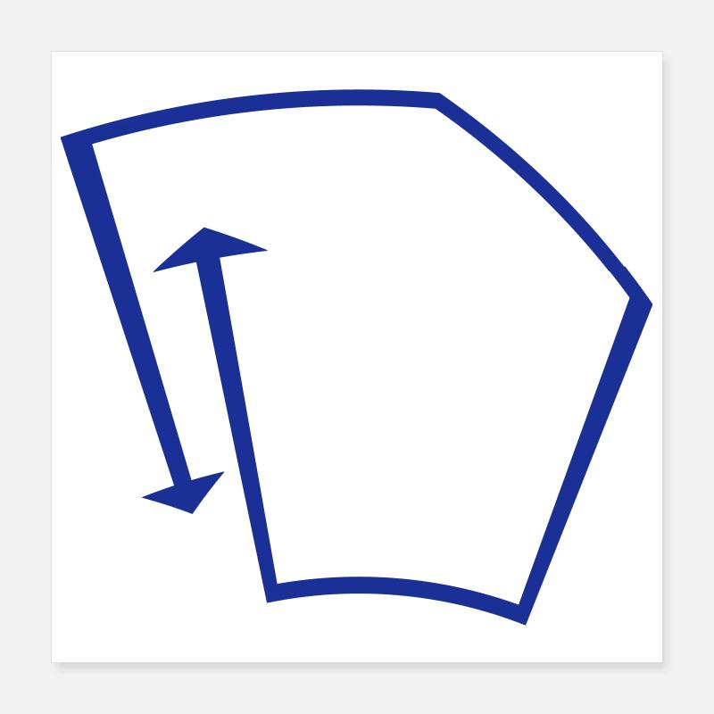 Arrows blue detour Poster 16" x 16" (40x40 cm)