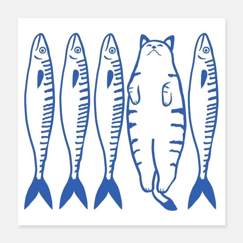 White Cat & Co. Poster 40x40 cm