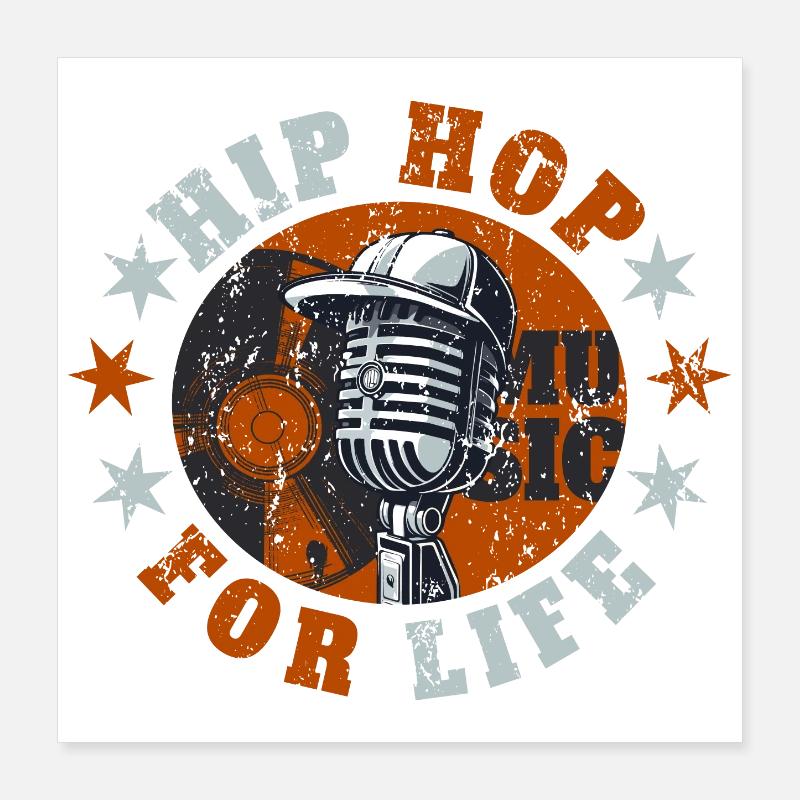 Hip Hop for Life Poster 40x40 cm