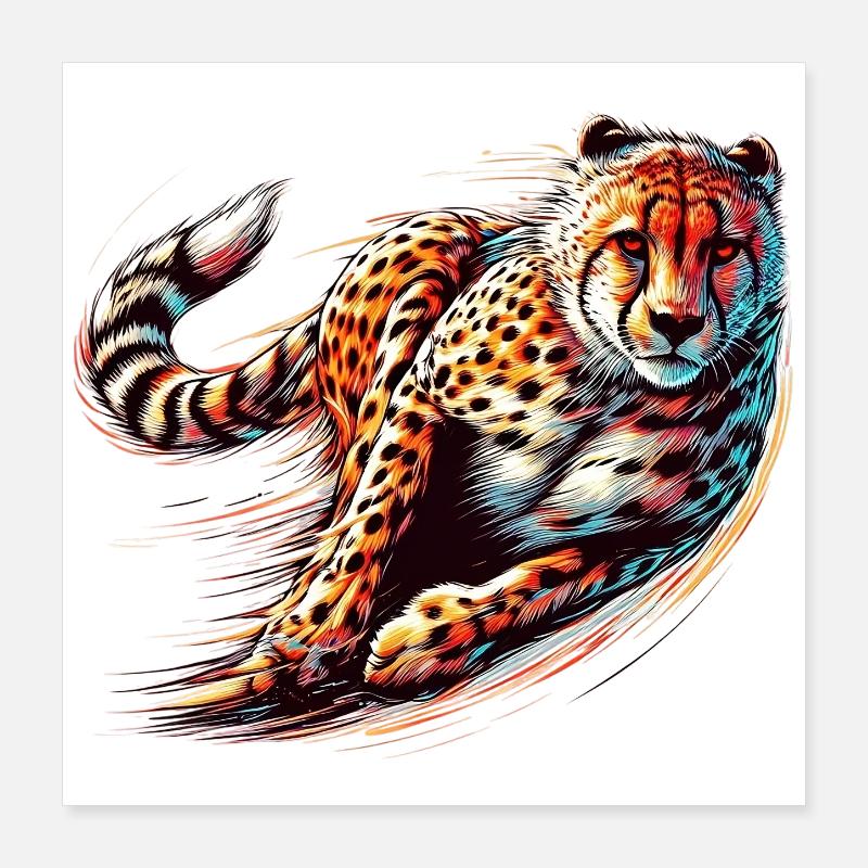 Cheetah Poster 16" x 16" (40x40 cm)