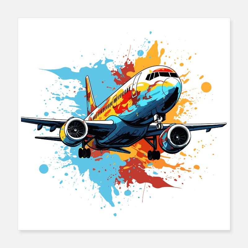 Graffiti d’avion Poster 40 x 40 cm