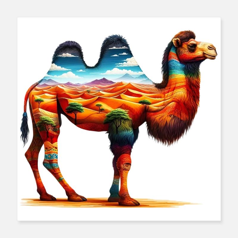 Kamel Poster 40x40 cm