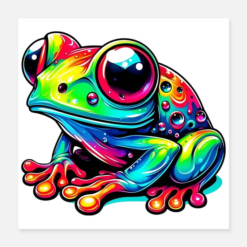 Grenouille Poster 40 x 40 cm