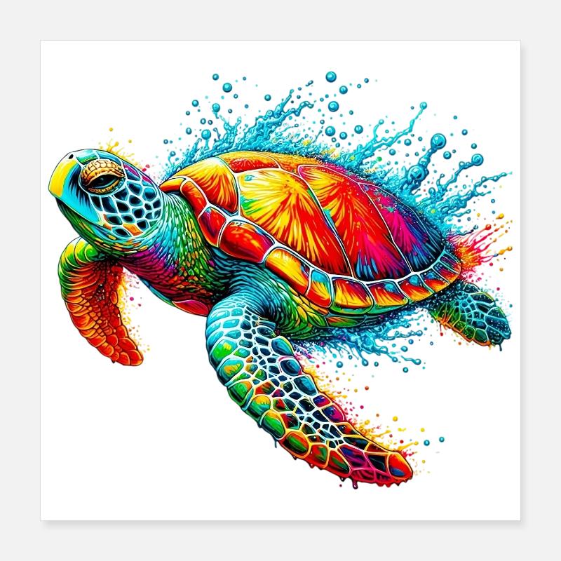 Schildkröte Poster 40x40 cm