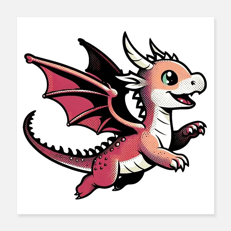 Dragon Poster 40 x 40 cm