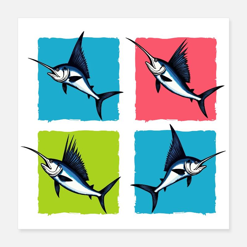 Espadon Poster 40 x 40 cm