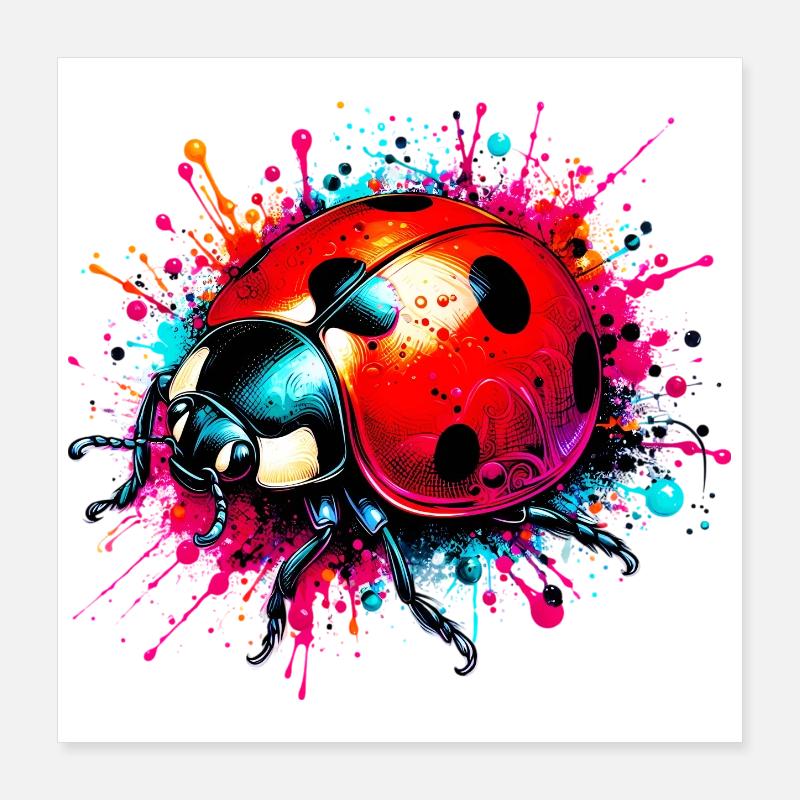 Coccinelle Poster 40 x 40 cm