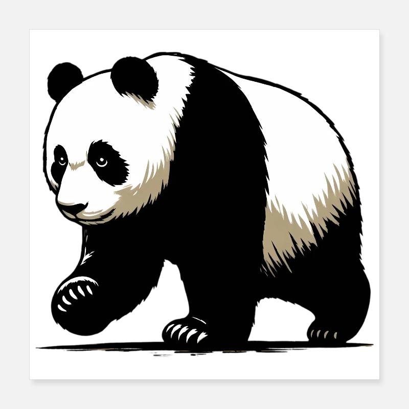 Panda Poster 40 x 40 cm