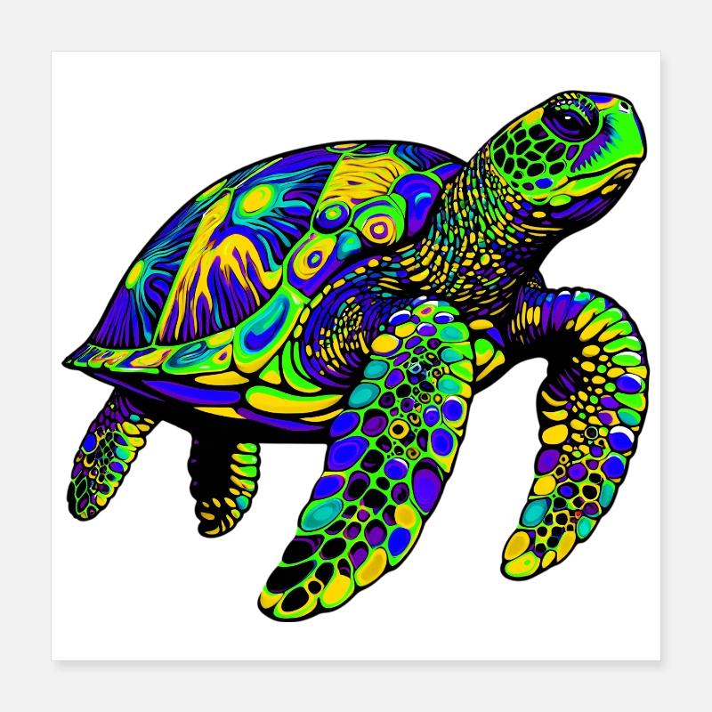 Sea turtle Poster 16" x 16" (40x40 cm)