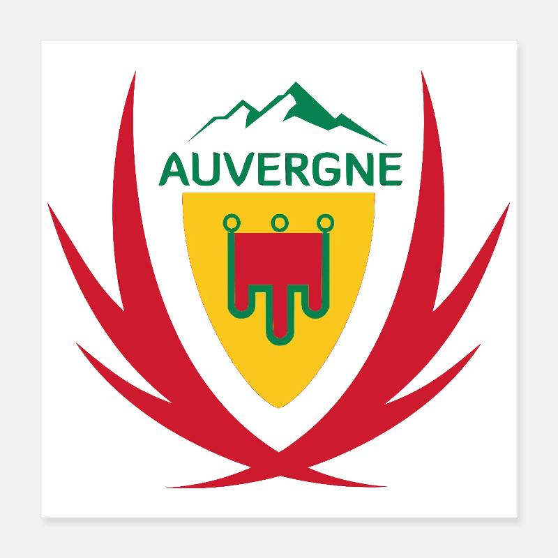 Auvergne Poster 40 x 40 cm