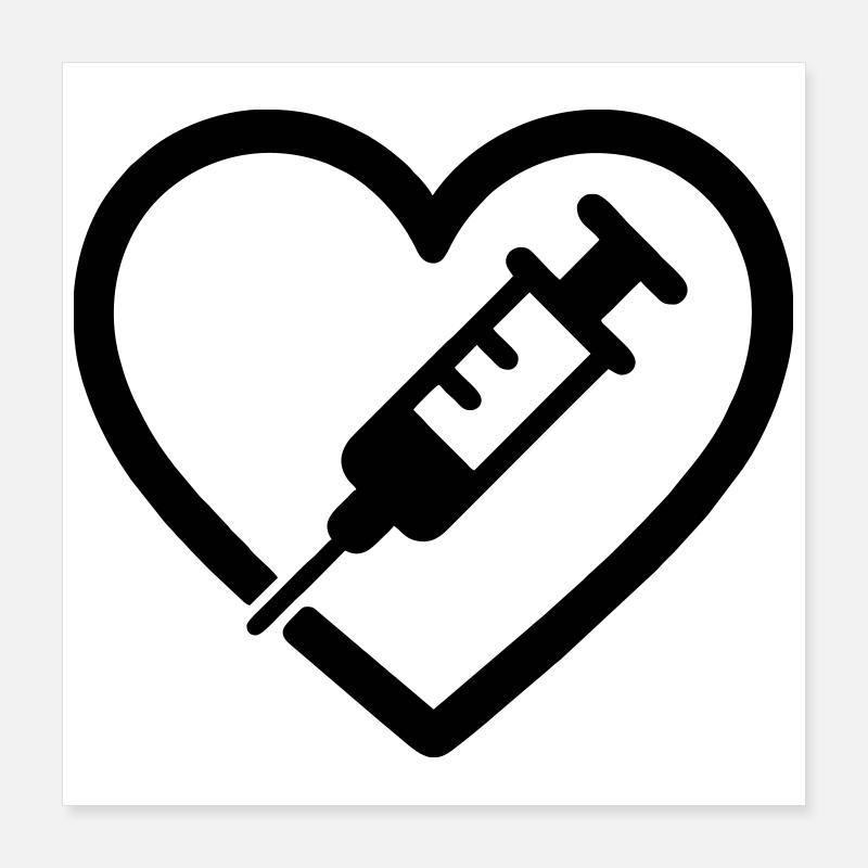 Herz + Krankenschwester / Krankenschwester – Super Elternteil I Poster 40x40 cm