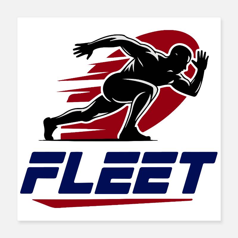 Fleet Racer Emblem Poster 16" x 16" (40x40 cm)