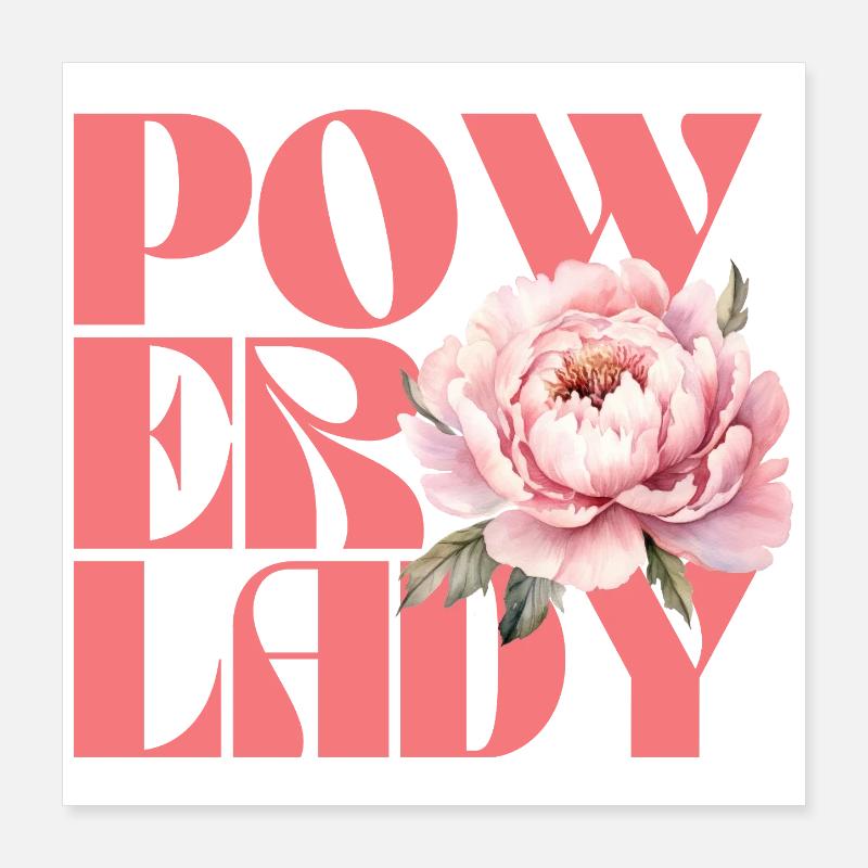 Powerlady Poster 40x40 cm