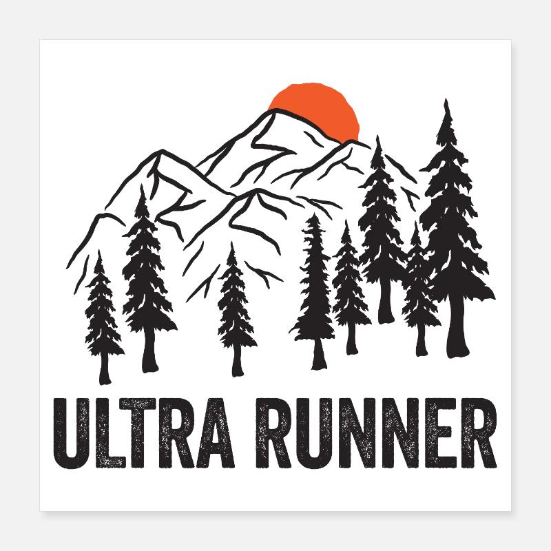 Ultra-Läufer Poster 40x40 cm