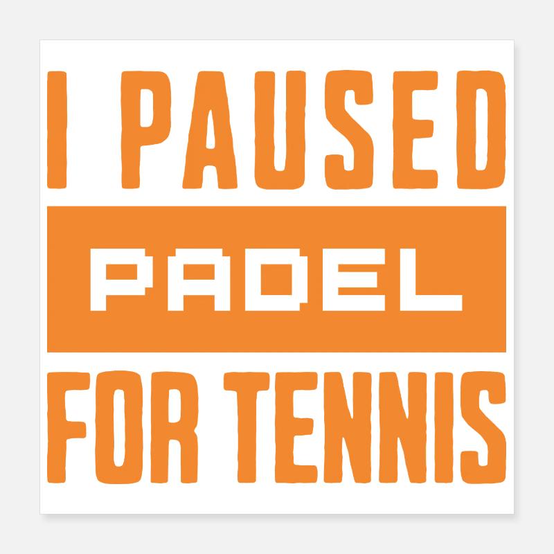 padel_orange Poster 16" x 16" (40x40 cm)