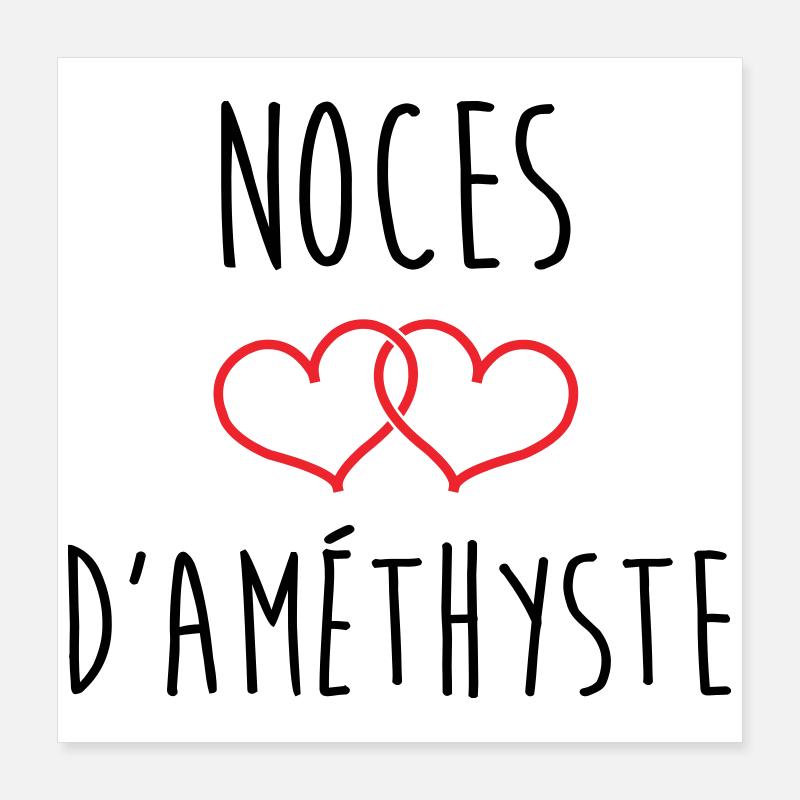 Ametystbryllup 48 års ægteskab Poster 40x40 cm