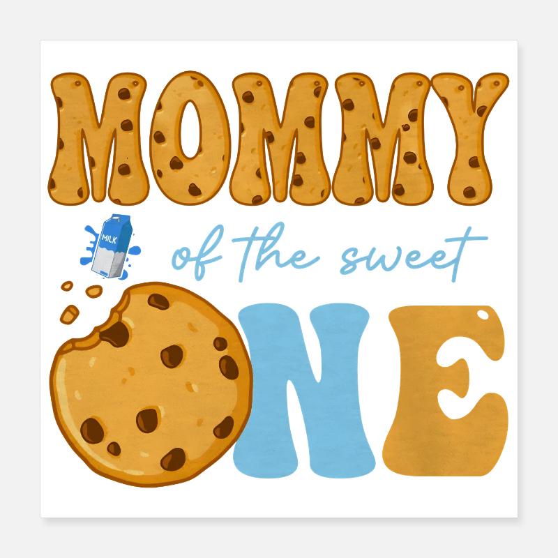Anniversaire de la maman de la douce Biscuits et Lait Poster 40 x 40 cm