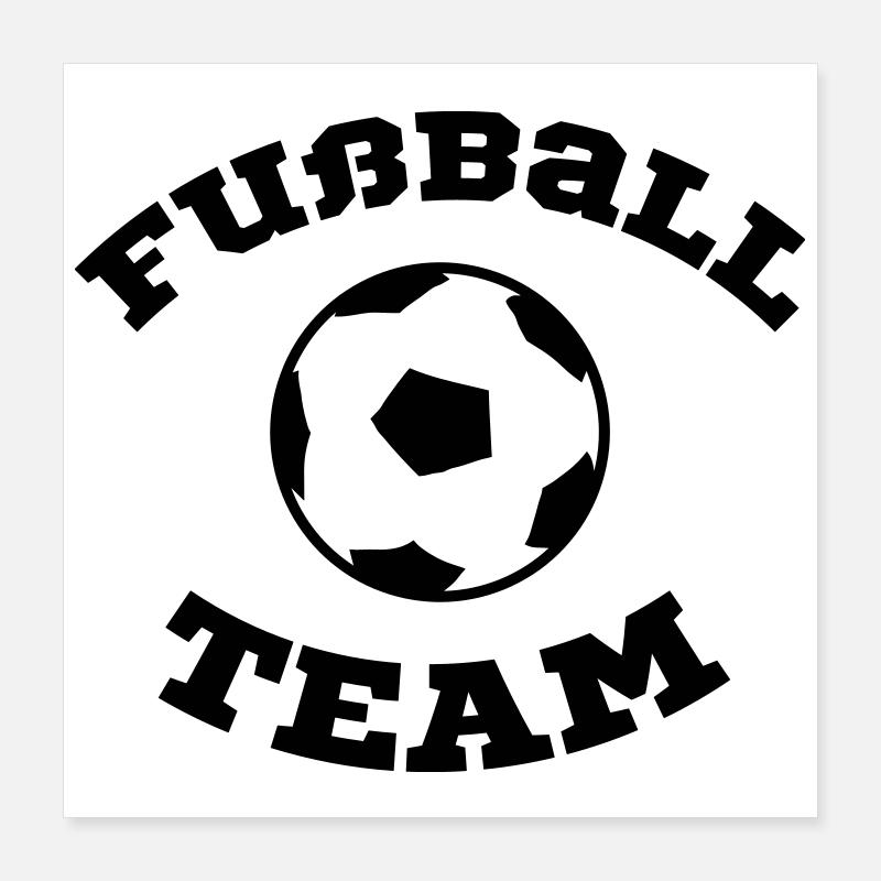 Équipe de football Poster 40 x 40 cm