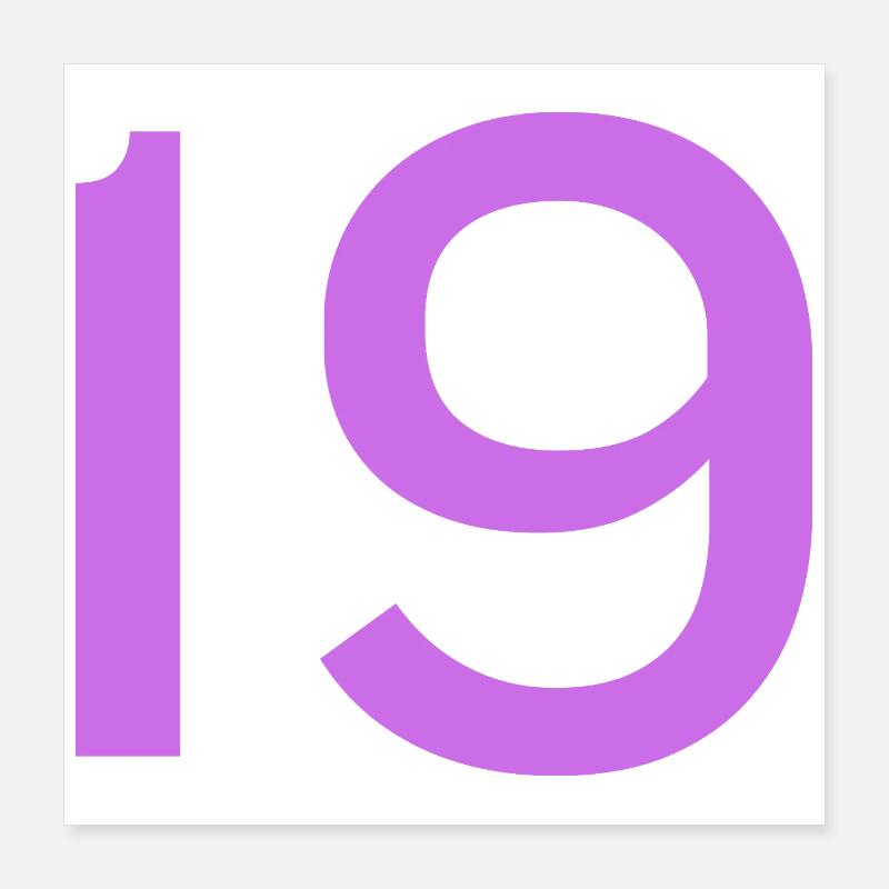19 Poster 40x40 cm