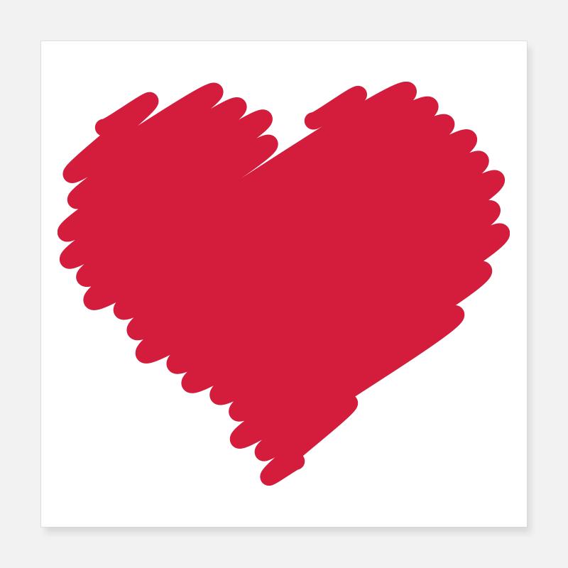 Herz Poster 40x40 cm