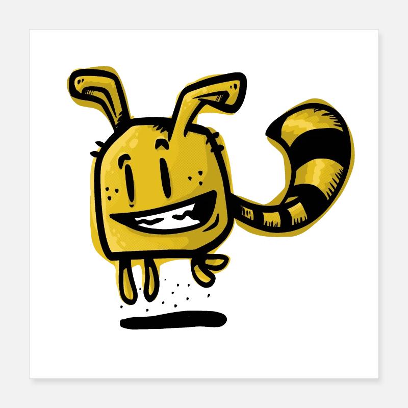 bizarre jaune Poster 40 x 40 cm