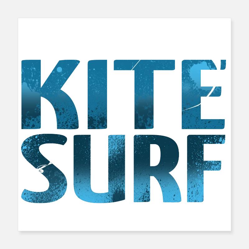 KITESURF 2021 blau Poster 40x40 cm