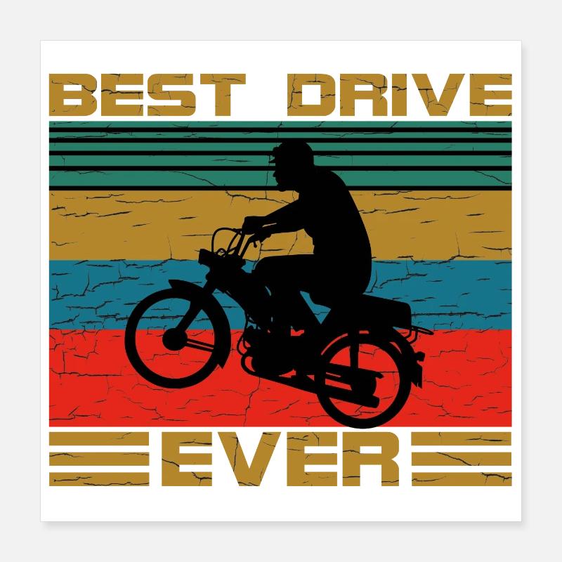 Two-stroke retro Poster 16" x 16" (40x40 cm)