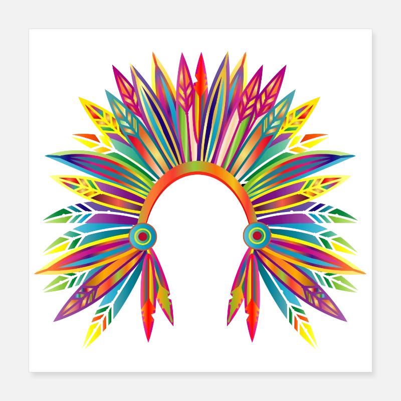 Coiffe colorée d’un chef Poster 40 x 40 cm
