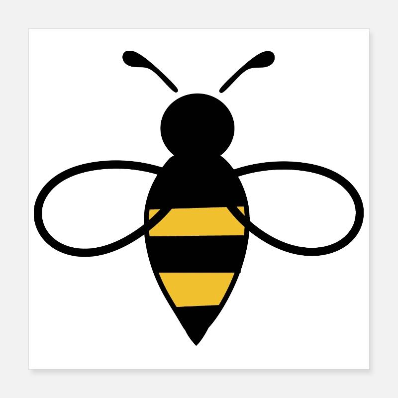 Bee Honey Bee Beekeeper Gift Poster 16" x 16" (40x40 cm)