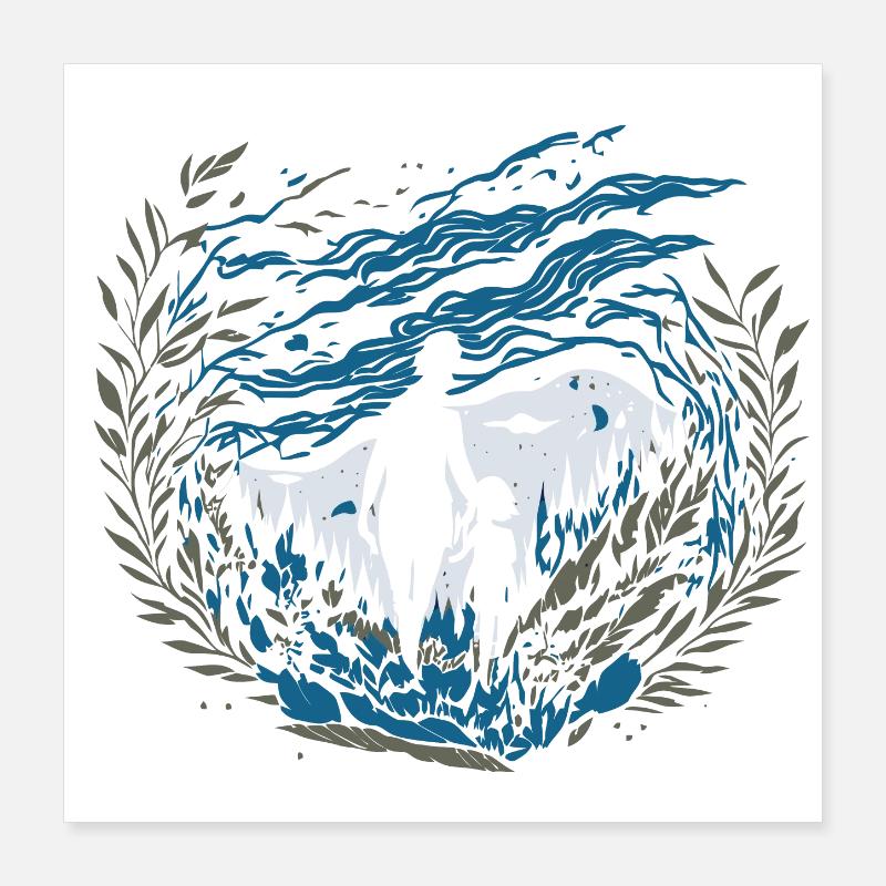 Ätherisches Flüstern Poster 40x40 cm