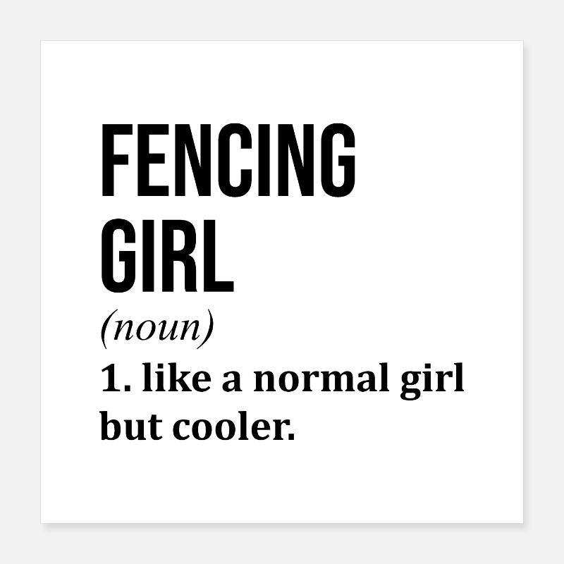 Fencing Poster 16" x 16" (40x40 cm)