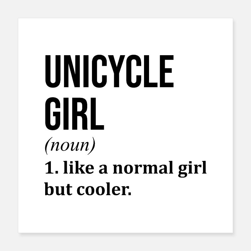 monocycle Poster 40 x 40 cm