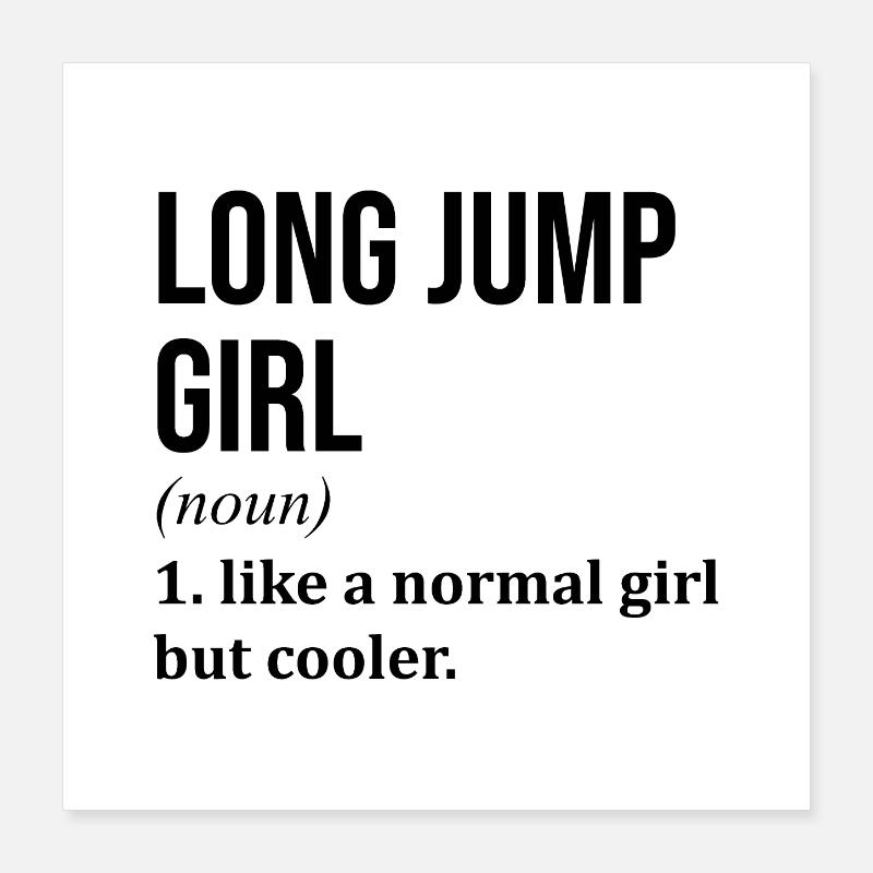 Long Jump Poster 16" x 16" (40x40 cm)