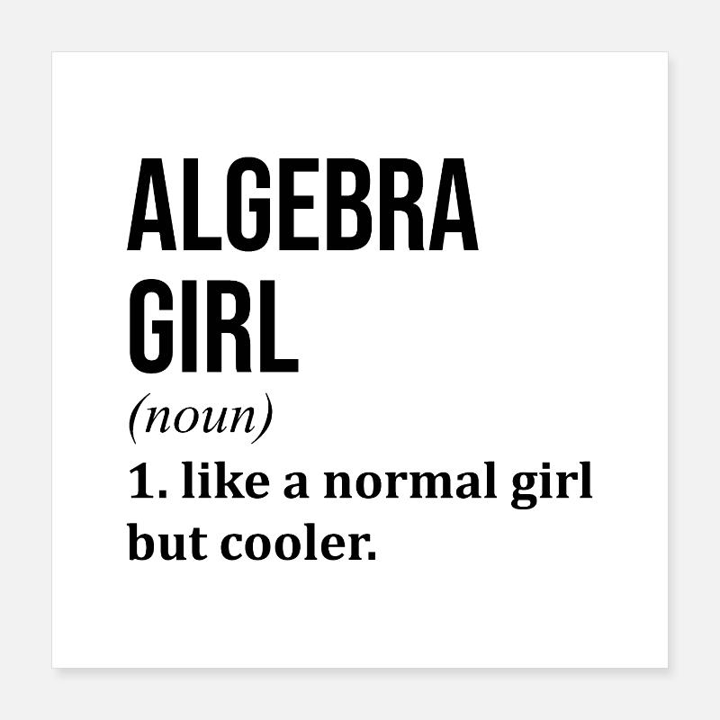 algèbre Poster 40 x 40 cm