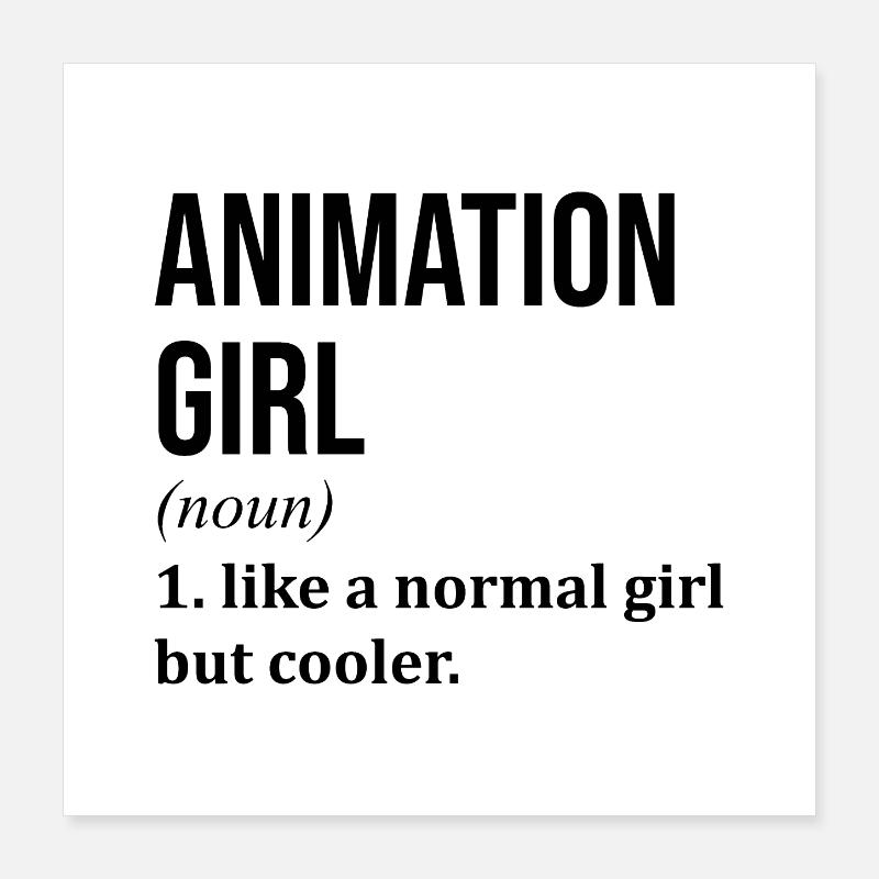 Animation Poster 40x40 cm