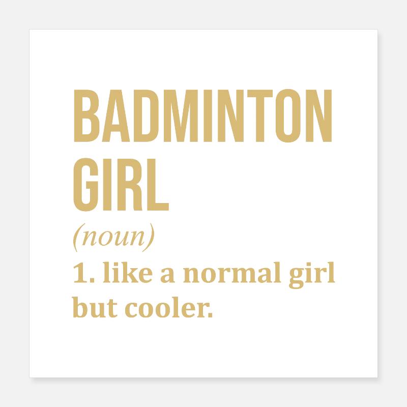 Badminton Poster 16" x 16" (40x40 cm)