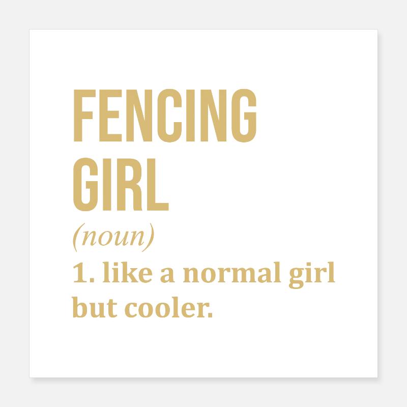 Fencing Poster 16" x 16" (40x40 cm)