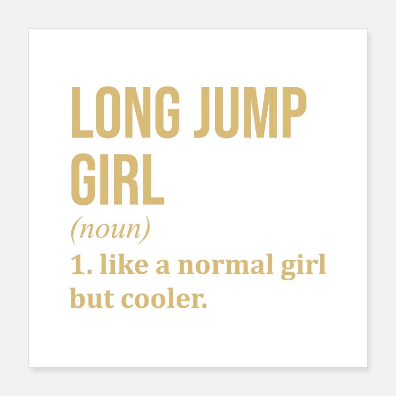 Long Jump Poster 16" x 16" (40x40 cm)
