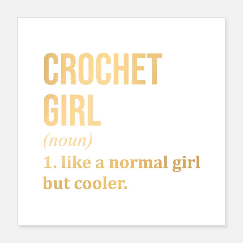 Häkeln Poster 40x40 cm