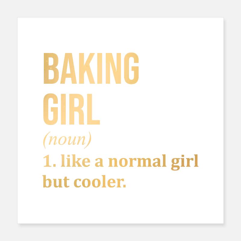Backen Poster 40x40 cm